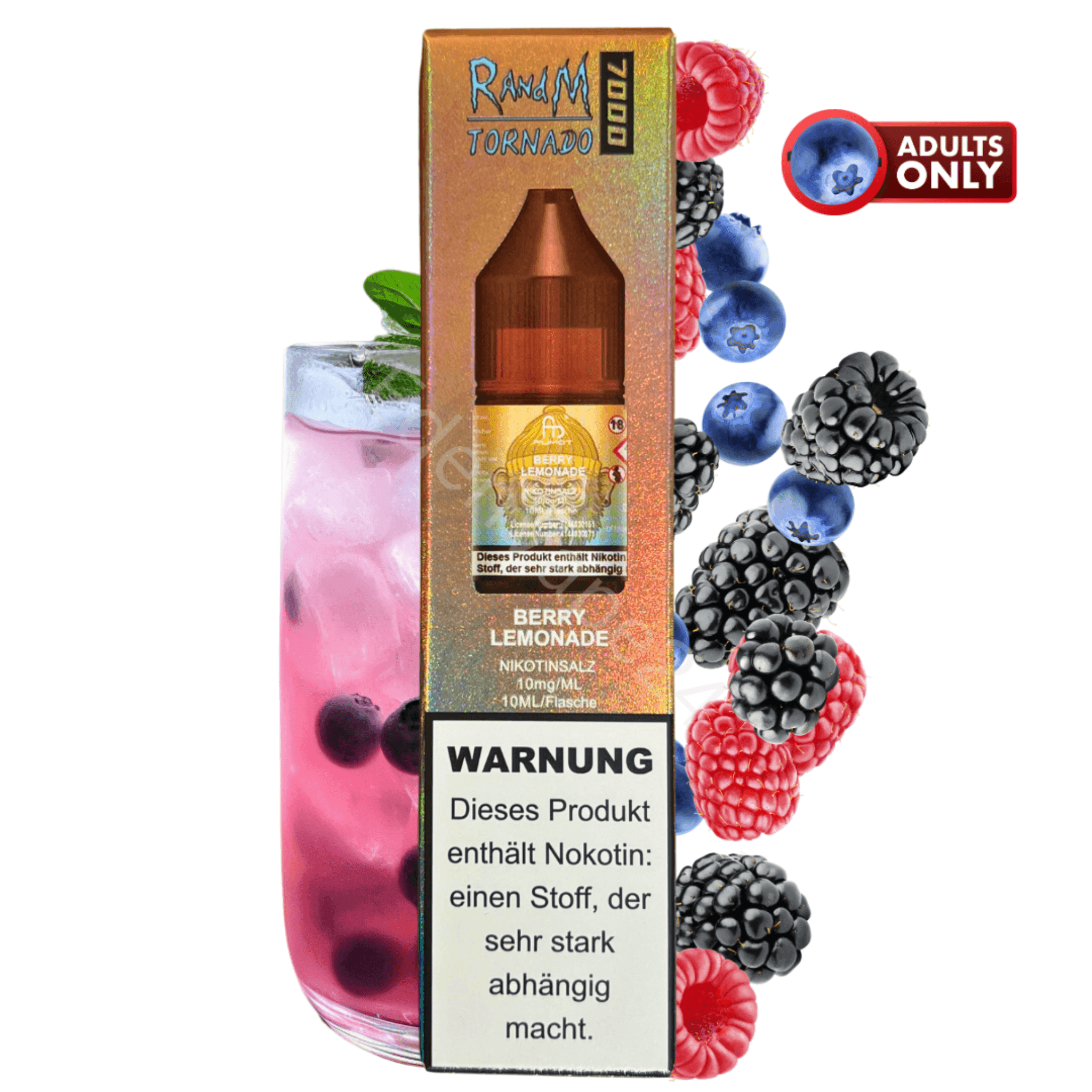 RandM Tornado 7000 Liquid - Berry Lemonade - 10mg - EdenVape24